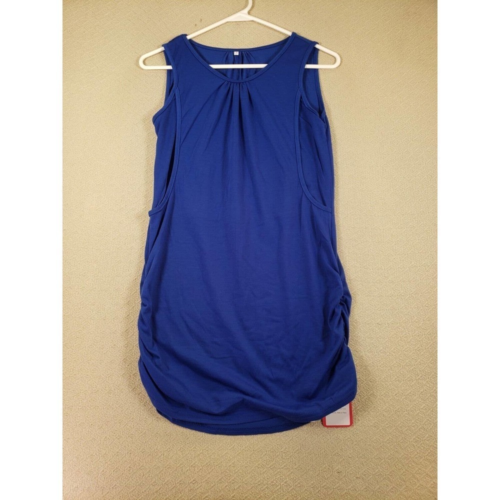 Pat Pat Shirt Womens Small Blue Stretch Sleeveless Nursing Tank Top Pullover NWT